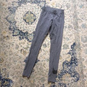 Nike grey leggings logo